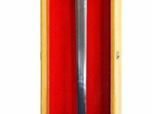 1 Long Sword Display Case Cabinet Wall Shadowbox Medieval Swords Movie Replica Prop Blade Mount w/ 98% UV Protection - Lockable